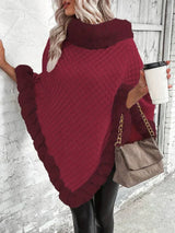 Phoenix – stylischer oversize-strickpullover mit grobem-design – Rot