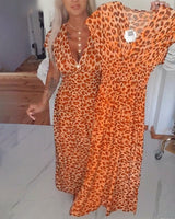 Avery - Lässiges, stilvolles Maxikleid – Orange