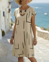 Delia - Soft-Touch-Sommerkleid – Beige