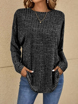 Langarmpullover für stilvolle damenmode – Schwarz