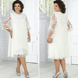 Lirona - lässig-elegantes Midikleid – Weiß
