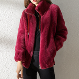 Keilani – weiche warme damenjacke – Rot