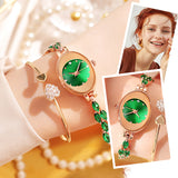 Vianne - Funkelnde Armbanduhr – Grün