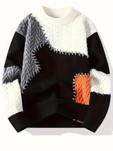 Wagner – Lässiger Strickpullover Mit Rundhalsausschnitt – Schwarz