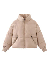 Eva – wattierte winterjacke für damen – Braun