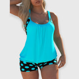 Giselle | Charmanter Punkte Tankini – Himmelblau