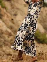 Griselda - Legeres Maxikleid mit Faltendetails – Weiß