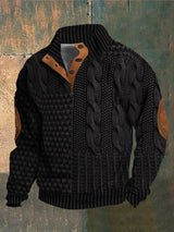 Lukas™ Lässiger Strukturierten Pullover – Schwarz