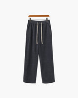 Leonardo | Herren Cordhose mit weitem Bein & Kordelzug – Dunkel Grau