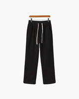 Leonardo | Herren Cordhose mit weitem Bein & Kordelzug – Schwarz