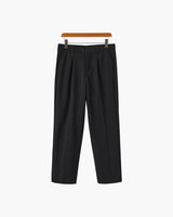 Enzo | High-Waist mit weitem Bein Anzughose – Schwarz