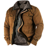 Herrenjacke | Mittige Knopfleiste und klare Linienform – Braun