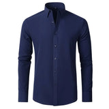 Rye – Dehnbares Langarmshirt – Marineblau