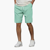 Lässige, knielange Herren-Sommer-Shorts mit Kordelzug – Hellgrün