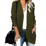 HANAE –  Long-cardigan mit retro-flair – Grün