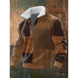 Ibrahima – Fleece Rollkragen Pullover Mit Reißverschluss – Dunkelbraun