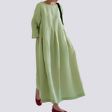Veronica - Lockeres Kleid mit Taschen für Damen – Grün