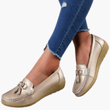 Bequeme Mokassins für Damen – orthopädisch & stilvoll – Gold
