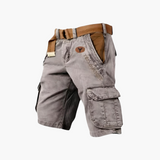 Langarm-Cargohemd mit Taschen für Herren – Grau