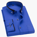 Langarm Hemd mit Kragen für Herren – Blau