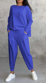 Trendy Casual Damen Kleidung Set - Brooklyn – Blau