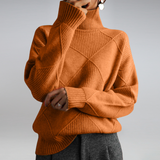 Kuscheliger weicher Rollkragenpullover für Damen | Ideal für alle Jahreszeiten – Orange