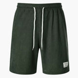 Herren Shorts aus Cord mit elastischem Bund für den Sommer – Armygrün