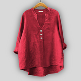 Gertrud - Linen Blouse – Rot