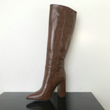 Kameron - Große und klobige Stiefel für Frauen – Braun