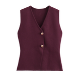 Tenley - Modische Strickweste für Damen – Dunkellila