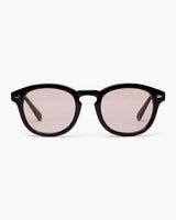 Jayden | Schwarzer Rahmen Runde Sonnenbrille für Männer – Braun