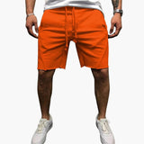Herren Shorts knielang mit Kordelzug für den Sommer – Orange
