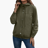 Hooded Trenchcoat mit Kapuze for Women – Grün