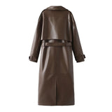 Stilvolle Vegane Leder Damenjacke - Viviette – Braun