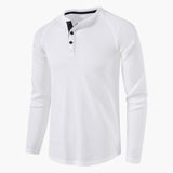 Erik | Klassisches Langarm-T-Shirt – Weiß