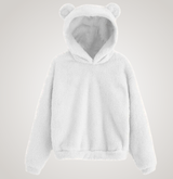 Tialyn - Plüsch-Hoodie mit Bärenohren – Weiß