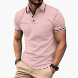Polo-Shirt für Männer mit kurzem Ärmel - Freizeitmode – Rosa