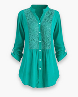 Damen Elegante Lange Bluse | Blusen – Blaugrün