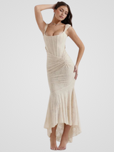 LUXE LACE MERMAID DRESS – Milchweiss