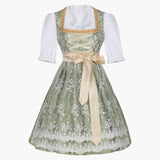 Spitzenakzent Dirndl kleid für Damen - Oktoberfest 2025 – Grün
