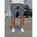 Sommerliche Herren Shorts mit hoher Taille und Atmungsaktivität – Grau