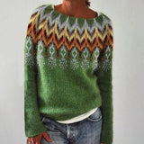 Aera - Damen-Retro-Pullover – Hellgrün