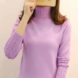 Althea – Rollkragenpullover aus Wolle – Viola