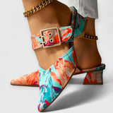 BELLO | Orthopädische Farbakzent-Heels für Damen – Orange