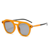 Flieger-Sonnenbrille für Herren | Ideal für Outdoor-Aktivitäten – Grau Orange