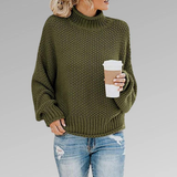 LUNA - KLASSISCHER SKANDINAVISCHER STRICKPULLOVER FÜR FRAUEN – Grün