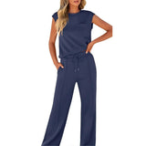 Esperanza – Zweiteiliges Set im Lässig Stil – Marineblau