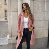 Talinne - Einreihiger Mantel – Pink