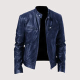 Patrick | Lederjacke für Herren – Blau