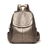 Diebstahlsicherer Lederrucksack – Bronzen